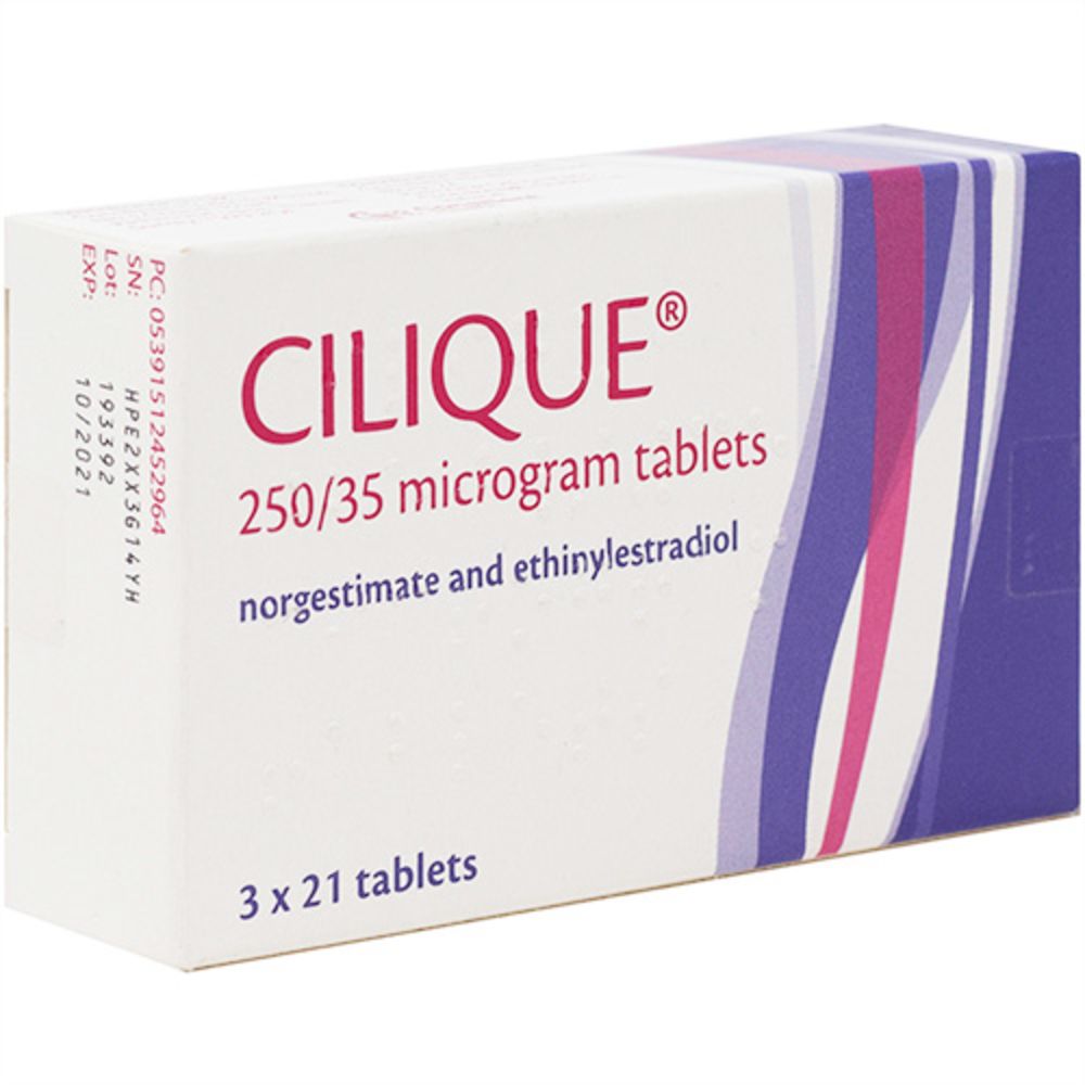 Cilique 250/35 microgram tablets - 63 tablets