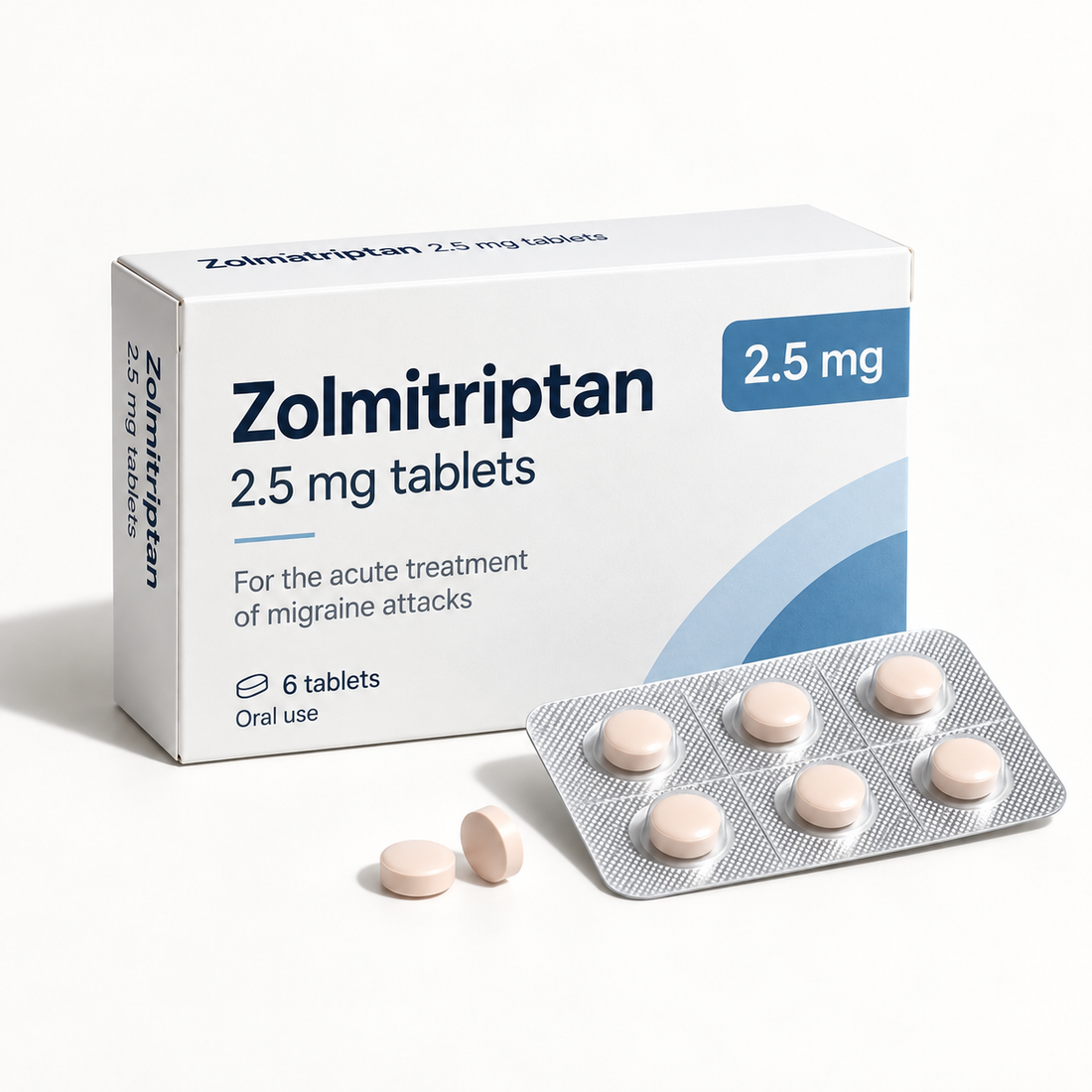 Zolmitriptan orodispersible 2.5mg migraine treatment